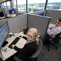 Customer Care specialists work in the newly opened Workforce Innovation Center at Envision.