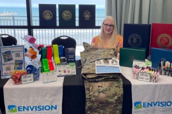Envision attends LC Industries Event Jennifer St. Louis manning the Envision booth.