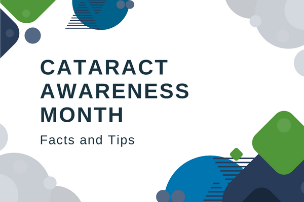 June is Cataract Awareness Month Graphic that says cataract awareness month