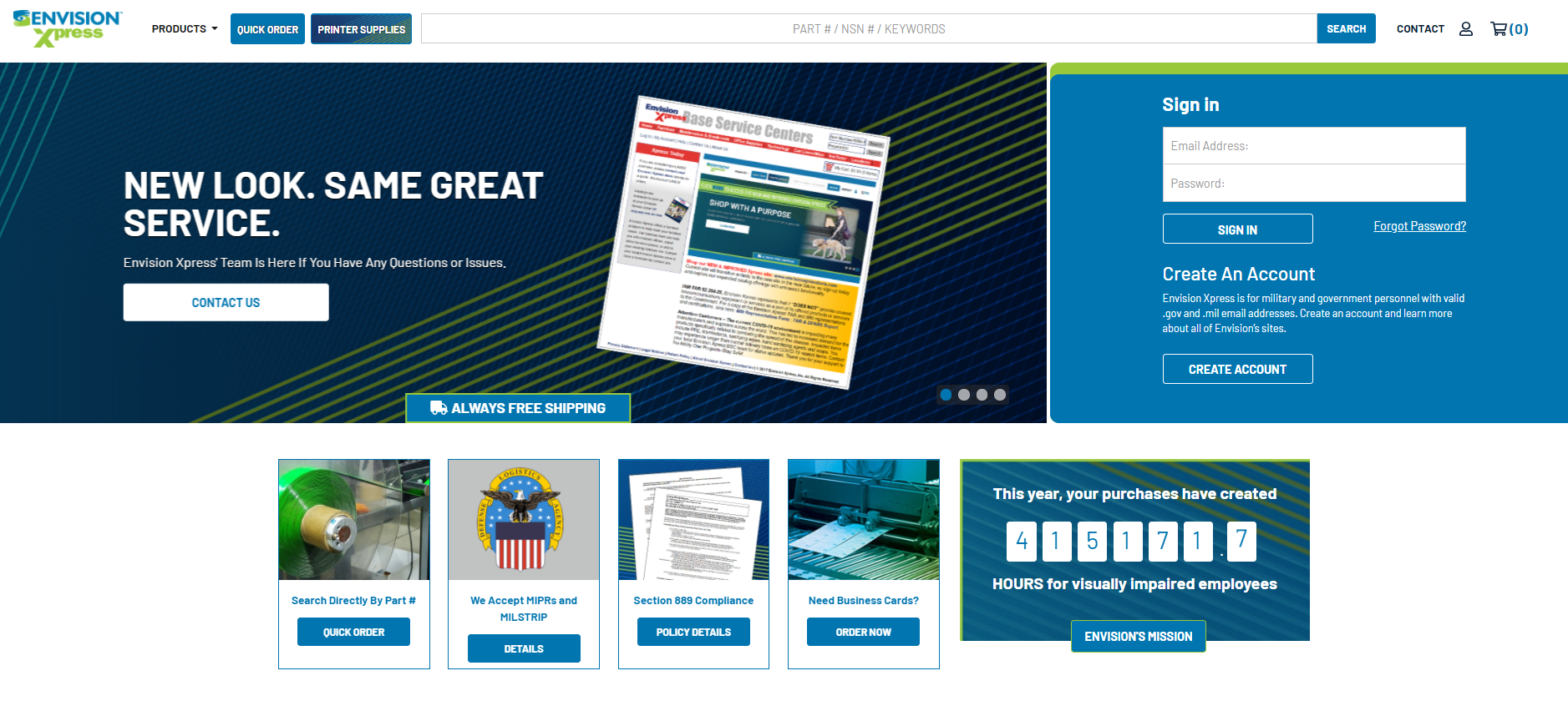 Envision Xpress Team Launches New Site screenshot of envision xpress website