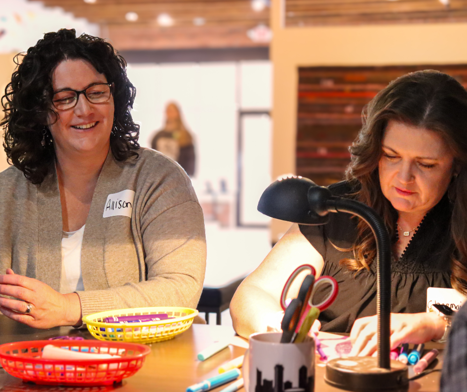 Sisters Allison and Charmain participating at the Envision Arts Center during TIP
