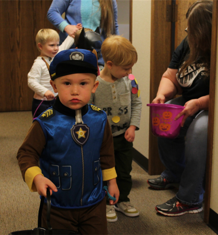 Hayden.png T2 student and Paw Patrol member, Hayden, parading with friends and visiting Envision staff.