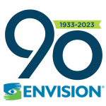 A logo with the number 90 that says "1933-2023"