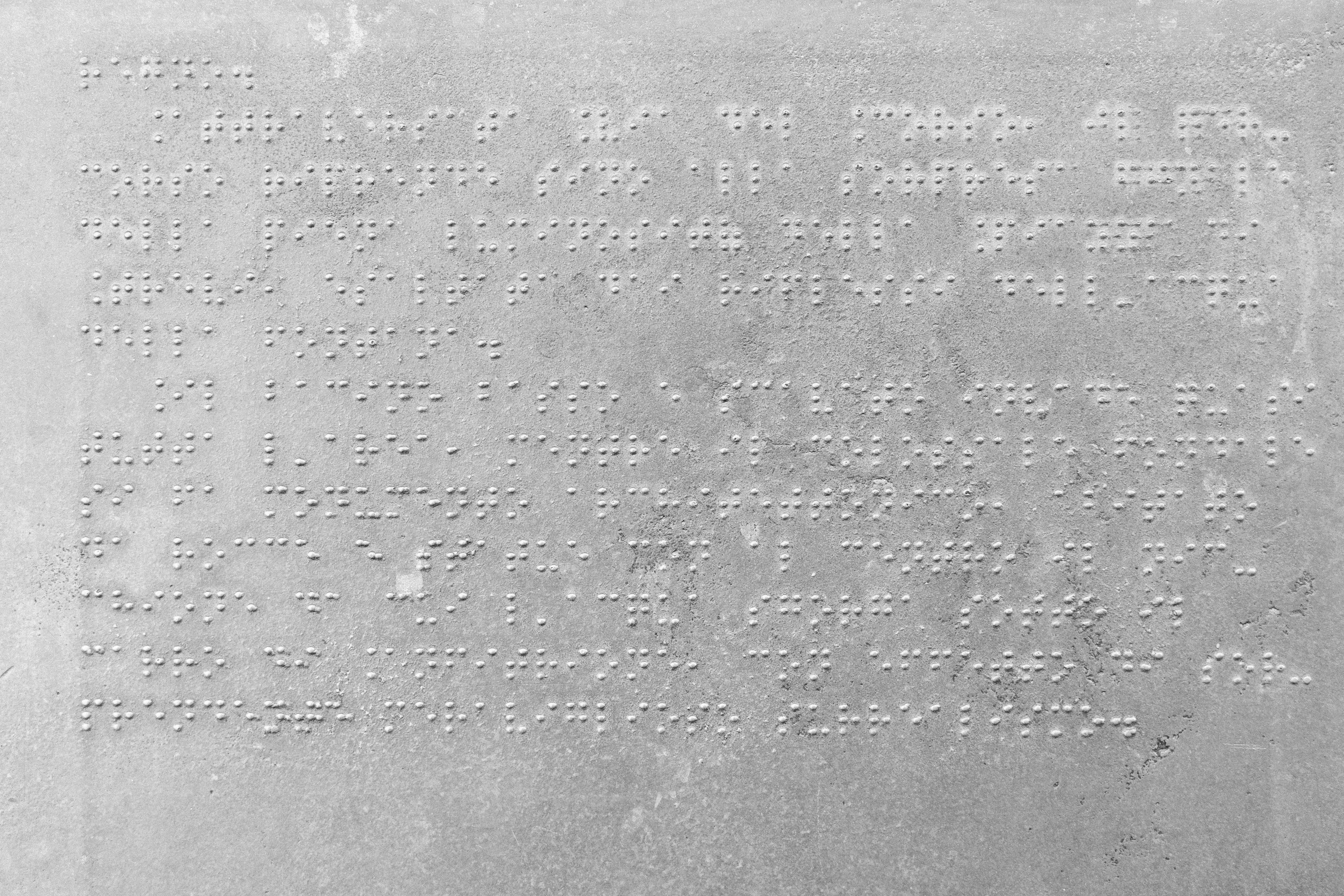 filler picture of braille