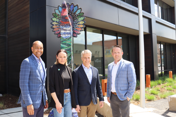 Sarah standing with Wichita Chamber and Cargill leaders.