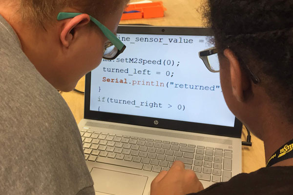Level Up participants try their hand at coding.