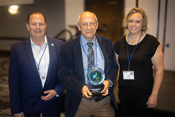 A New Era for Clinical Care, Research, and Leadership: 2026 Envision + VSA Joint Conference L–R: Michael Epp, Manager of Professional Education; Donald C. Fletcher, M.D., recipient of the Envi