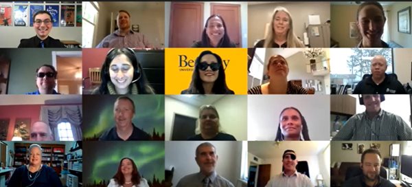 Screenshot of AFB fellows and mentors on a zoom call