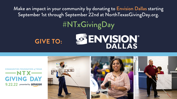 Make an impact in your community by donating to Envision Dallas starting September 1-22