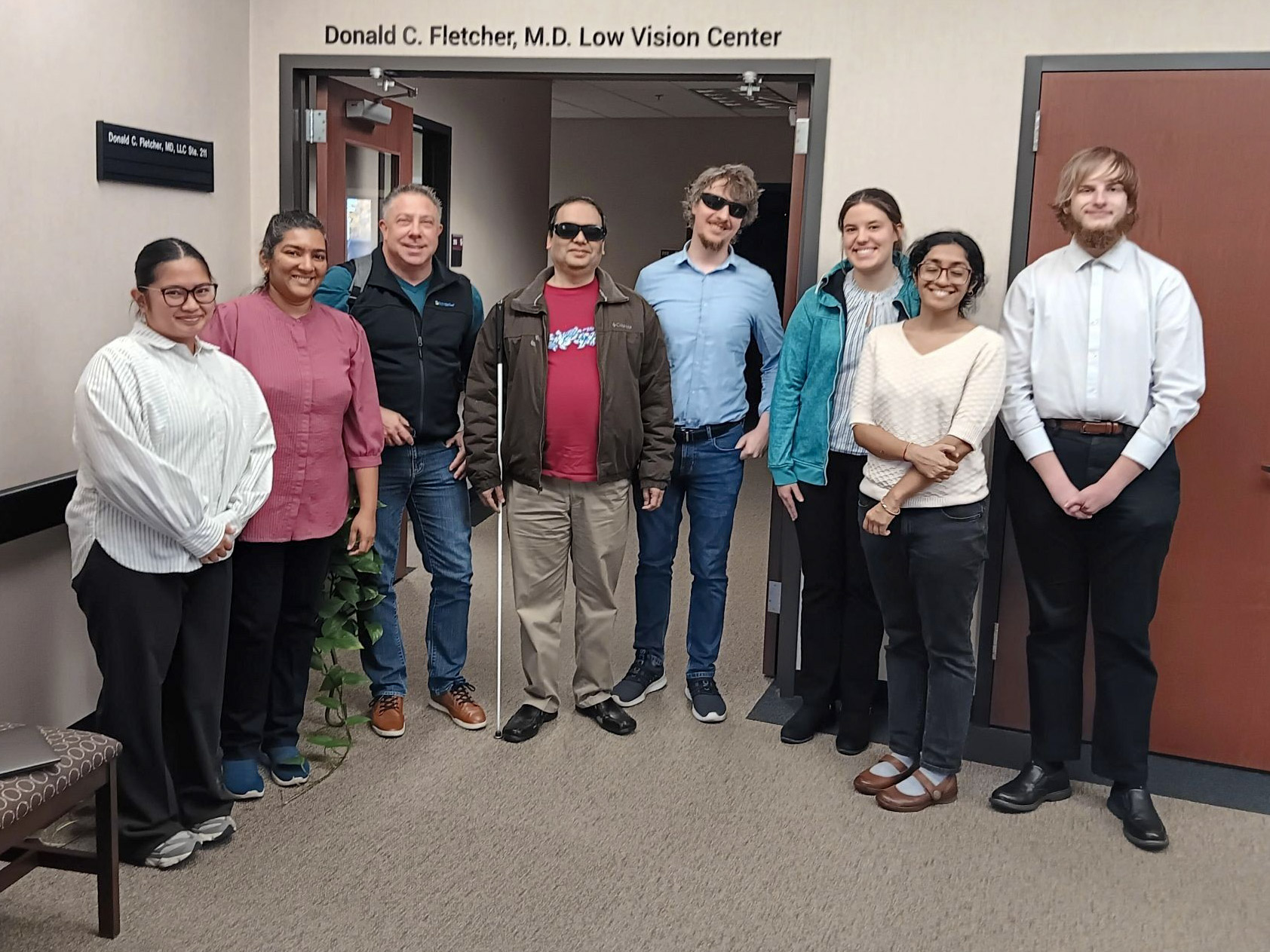 Left to right: Maxine Bertulfo, Dr. Sarika Gopalakrishnan, Lou Celli, Dr. Rakesh Babu, Dr. Jeremy Ba