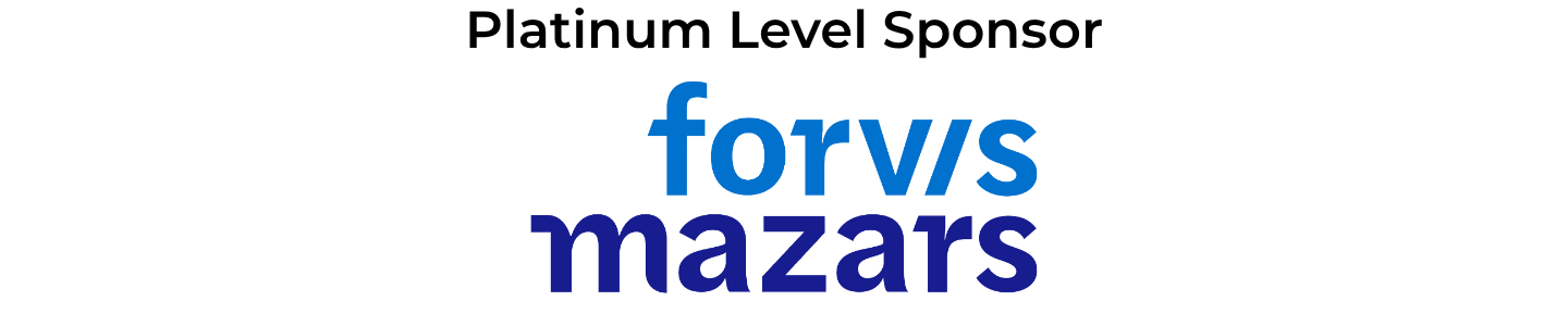 Platinum level sponsor forvis mazars.