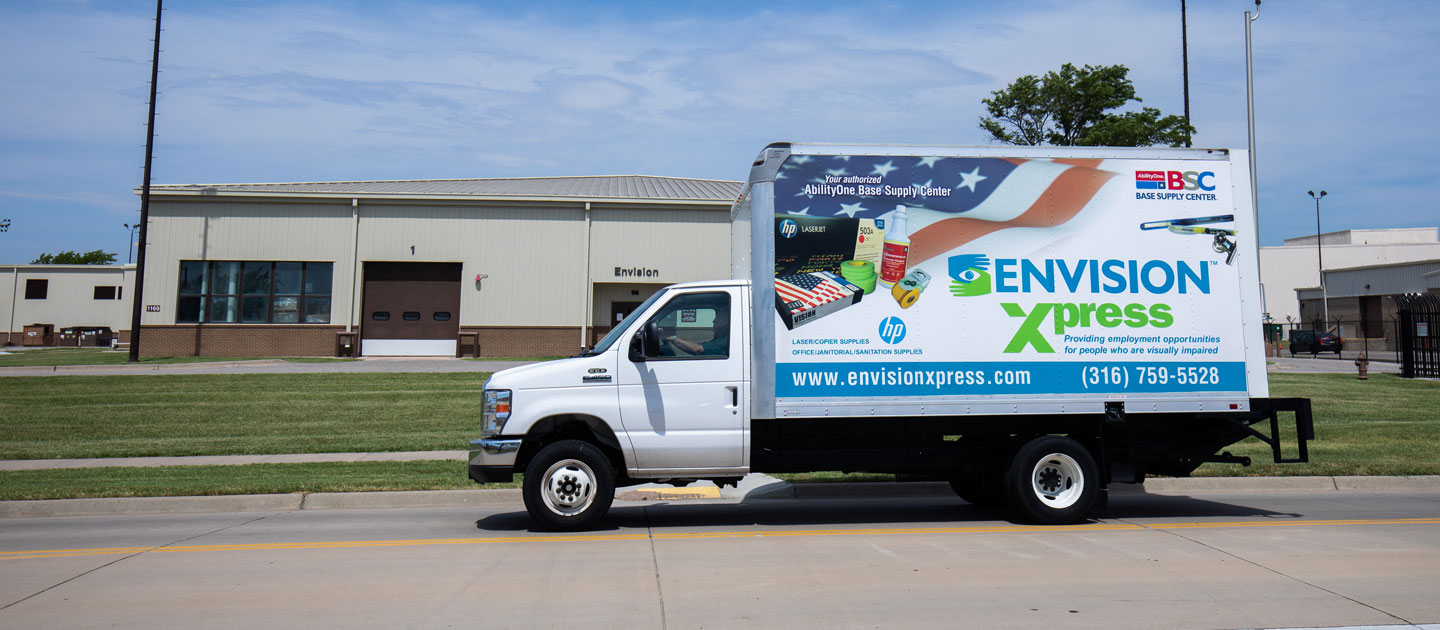 Xpress truck parked in front of the Xpress store on McConnell AFB.